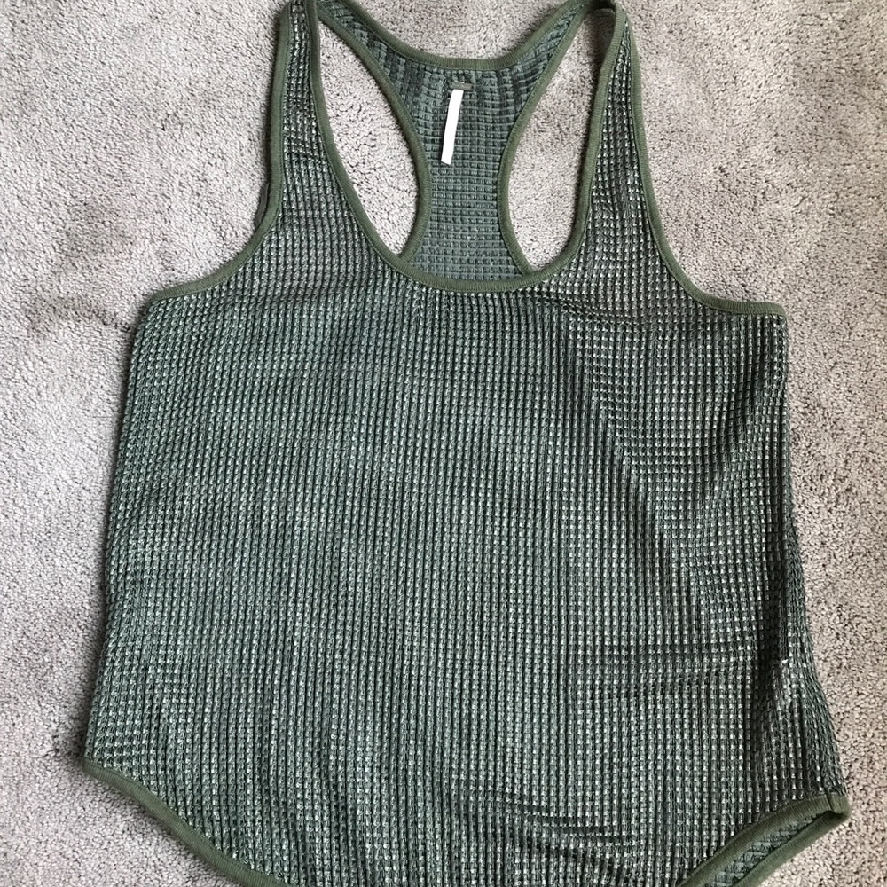 Free People Metallic Mesh Tank